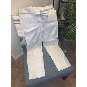 Loft Work Pants with Tie Belt NWT